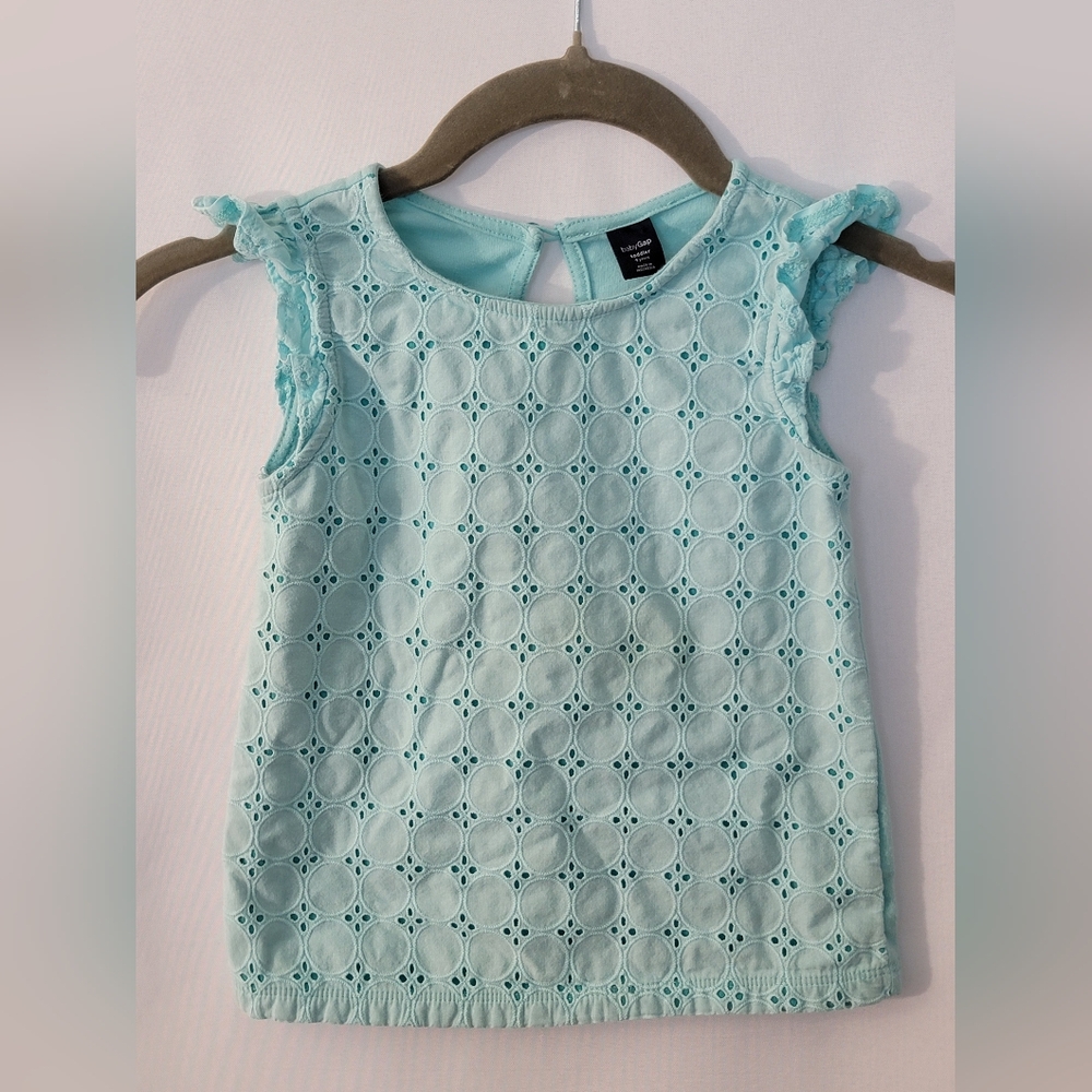 Baby GAP Aqua Lace Kids Top Size 4T